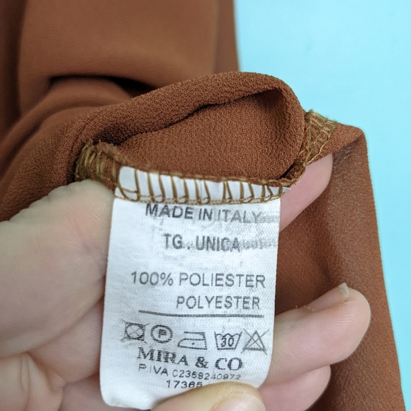 Mia & Co Brown Off Shoulder Top Small - Picture 5 of 6